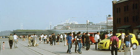 赤レンガパークから見た国際客船ターミナル